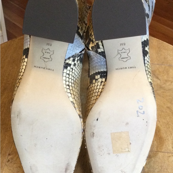 Tory Burch Chic Snakeskin Knee-High Boots - Picture 8 of 8